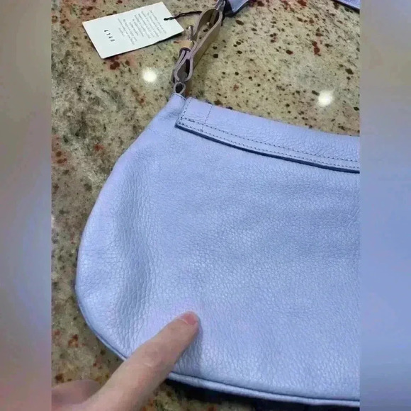 Claudia Firenze Purse Blue Medium Flap Camel Color Block 100% Leather NWT READ - Picture 16 of 16